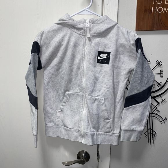 Nike Other - Vintage Nike Air Max 95 Grey Black Zip Up Hoodie Boys Size Medium